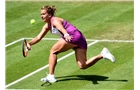 BIRMINGHAM, ENGLAND - JUNE 10:  Barbora Zahlavova Strycova of the Czech Republic in action during her first round match against Naomi Broady of Great Britain on day two of the Aegon Classic at Edgbaston Priory Club on June 10, 2014 in Birmingham, England.  (Photo by Tom Dulat/Getty Images)